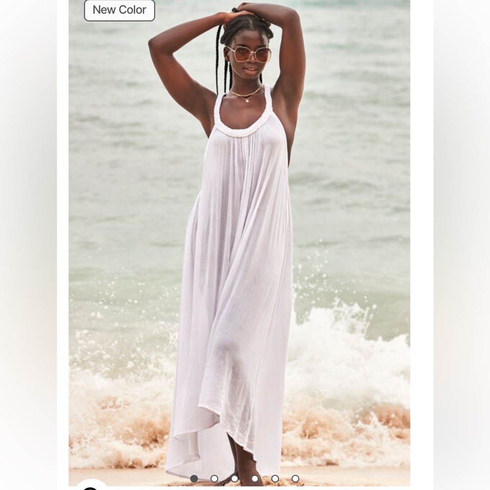 Swimsuit For All White Braided Cover Up Maxi Dress. NWT & Never Worn Size 14/16.